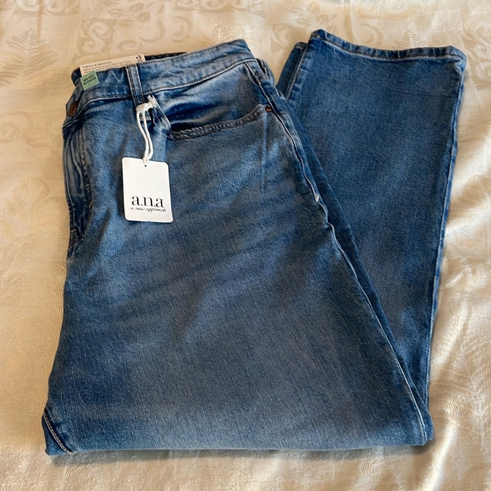 a.n.a Women's Boyfriend Jeans - Blue - Picture 2 of 8